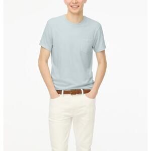 J.Crew Washed Jersey Pocket Tee Mens L Sky Mist Crewneck Pullover Short Sleeves